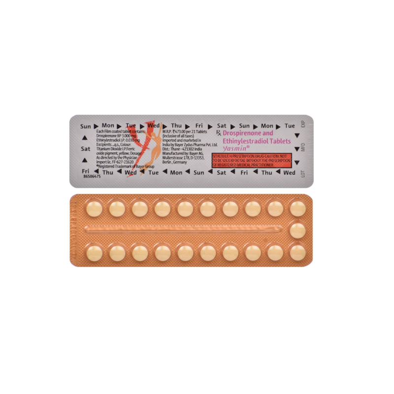 Yasmin 3mg Tablet | Pocket Chemist