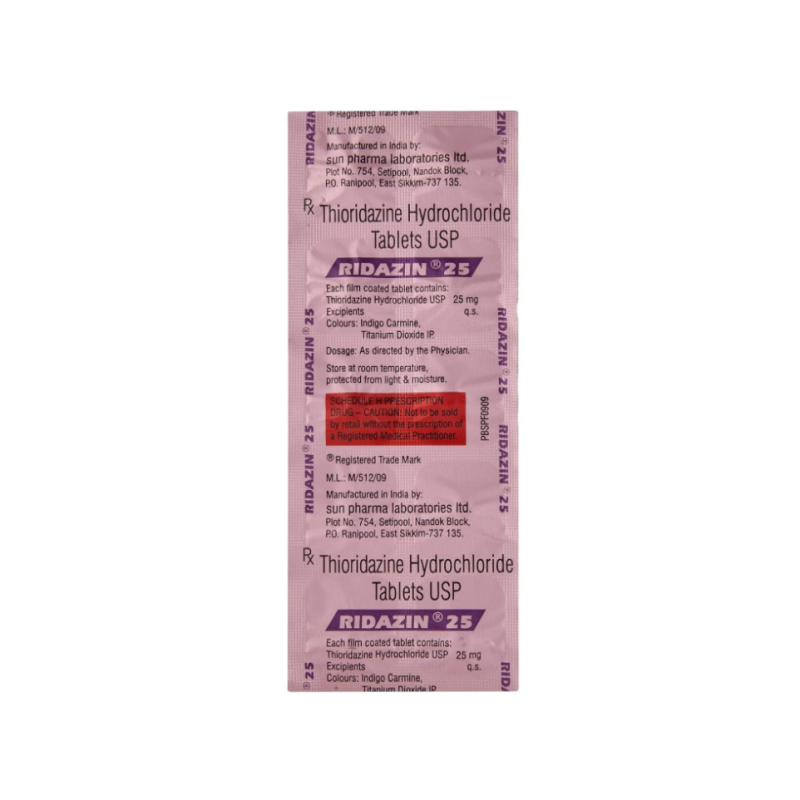 Ridazin 25mg Tablet ( Thioridazine 25mg ) | Pocket Chemist