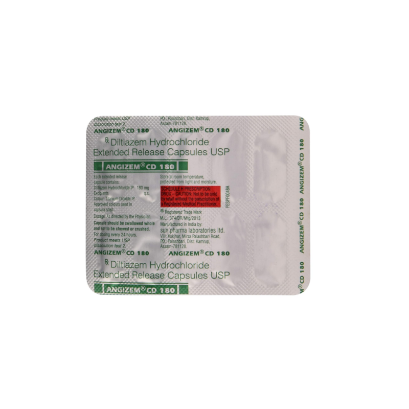 Angizem CD 180mg Capsule | Pocket Chemist