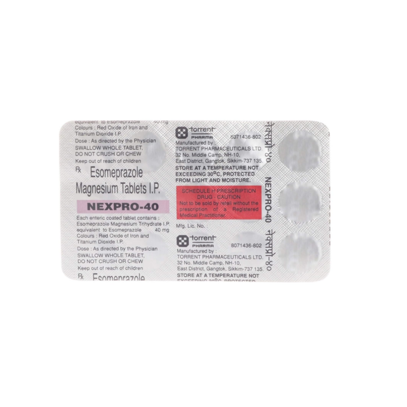 Nexpro 40 mg Tablet ( Esomeprazole 40mg ) | Pocket Chemist