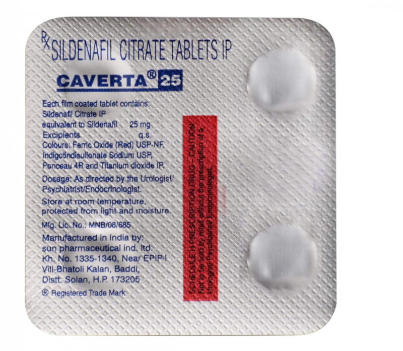 Caverta 25mg | Pocket Chemist