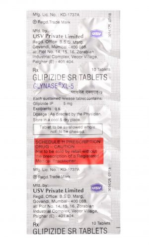 Glynase XL 5Mg Tablet ( Glipizide 5Mg ) | Pocket Chemist