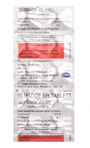 Glynase XL 10Mg Tablet ( Glipizide 10Mg ) | Pocket Chemist